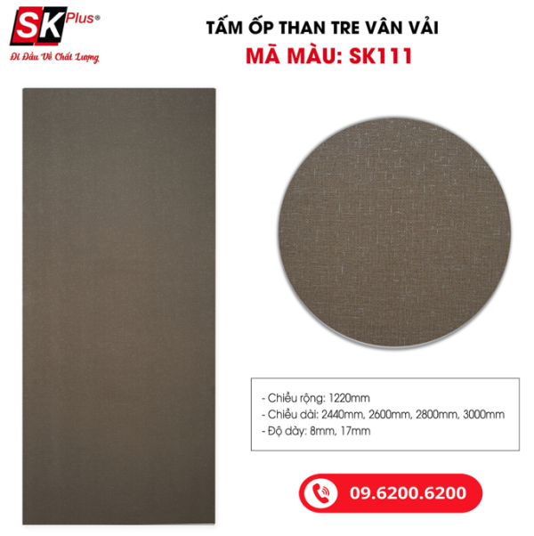 Tấm Ốp Than Tre SK Vân Vải – SK111 - SK111