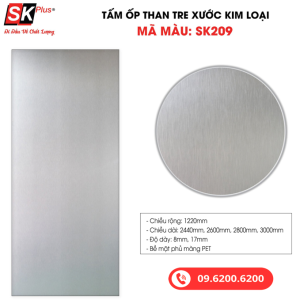 Tấm Ốp Than Tre SK Xước Kim Loại - SK209