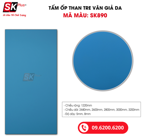 Tấm Ốp Than Tre Vân Giả Da SK Plus - SK890 dày 5mm 8mm - sk890 03